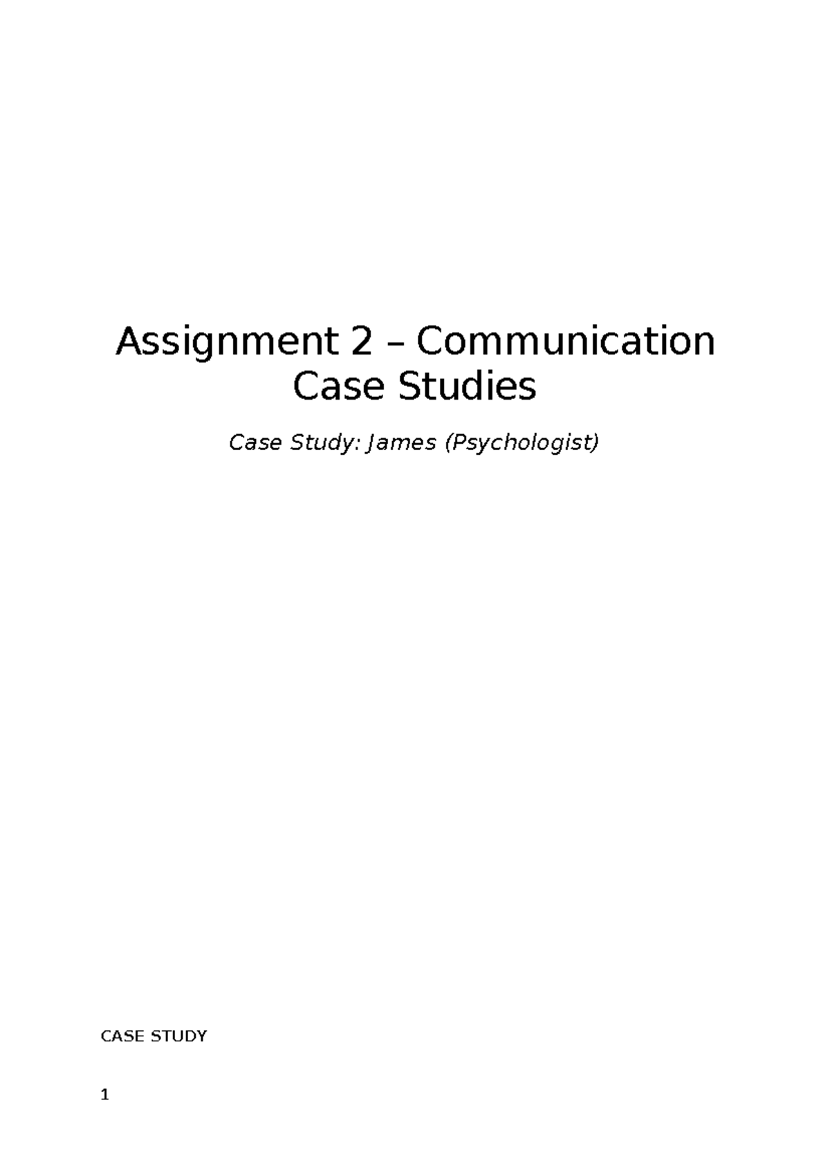 assignment 2 communication case studies