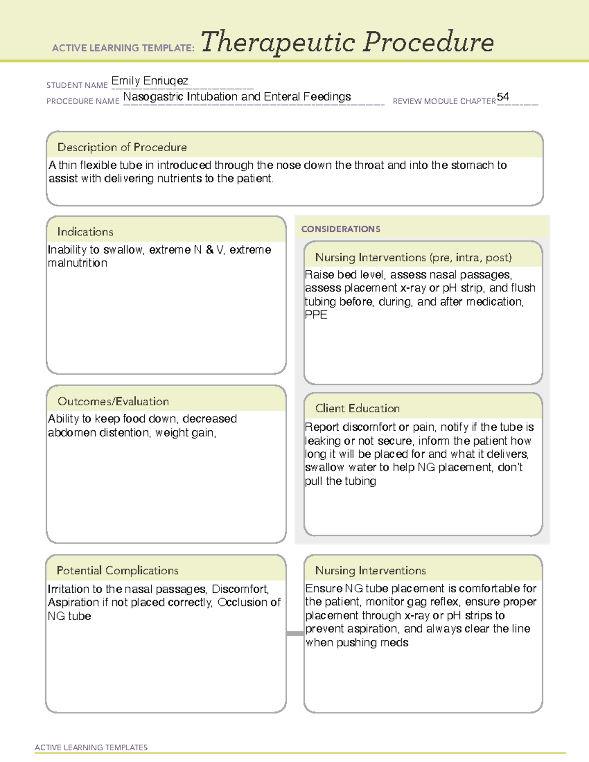 Therapeutic Procedure NG Tube - ACTIVE LEARNING TEMPLATES Therapeutic ...