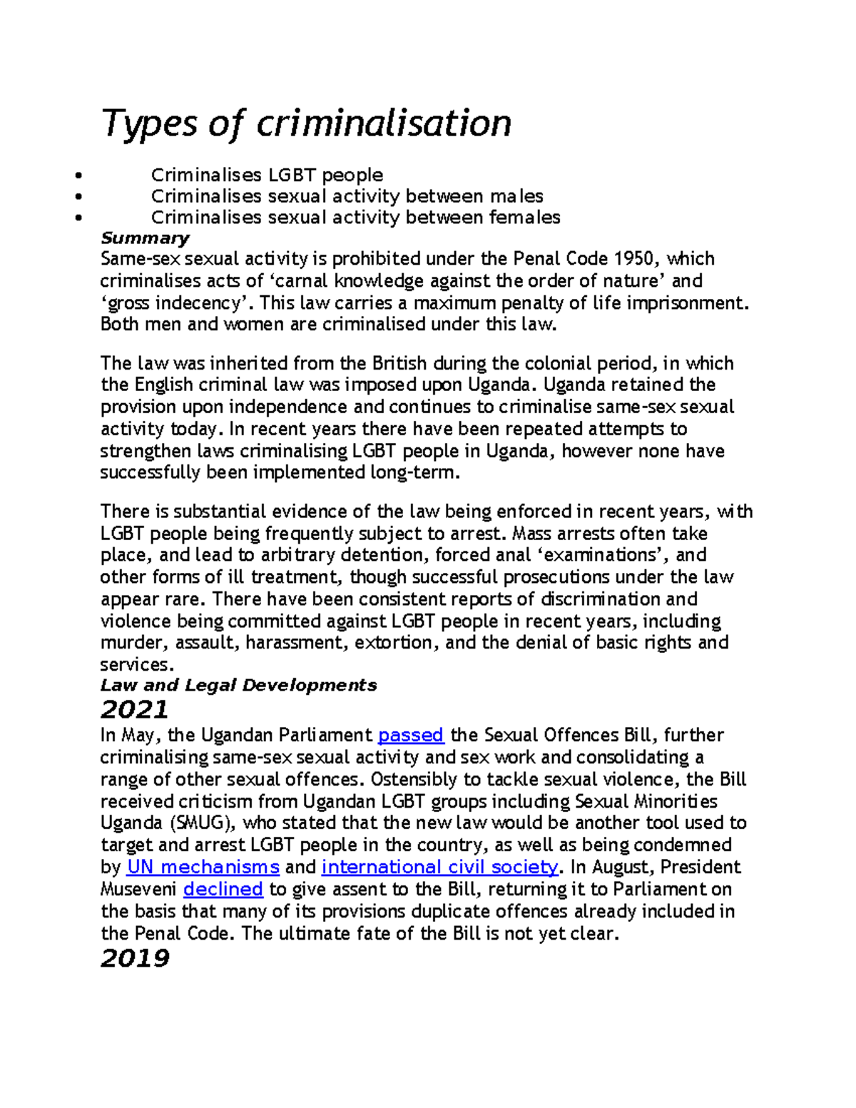 Homosexuality AND Human Rights Parodox IN UG Specifically - Types of ...
