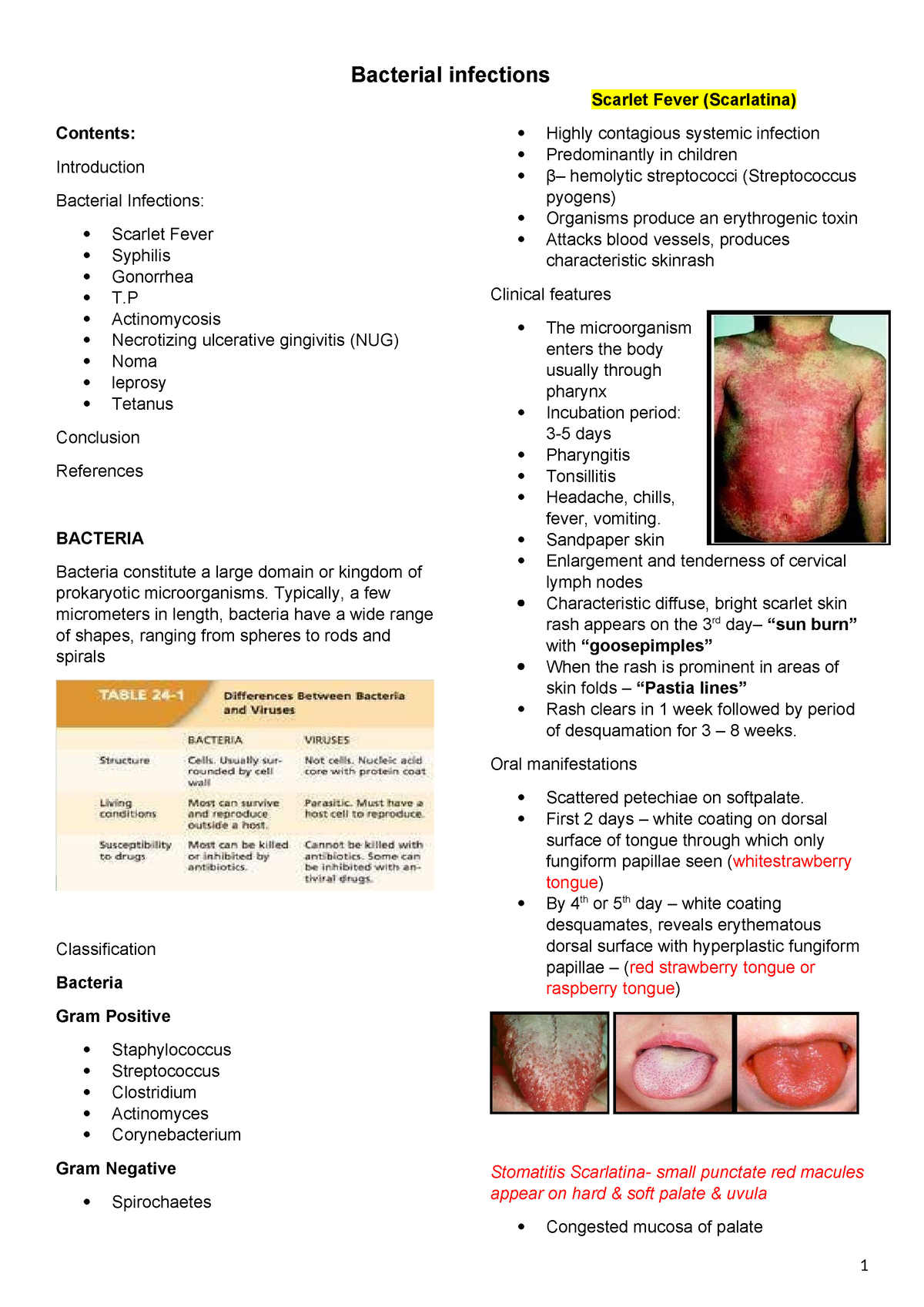 Bacterial Infection Rev - Contents: Introduction Bacterial Infections 