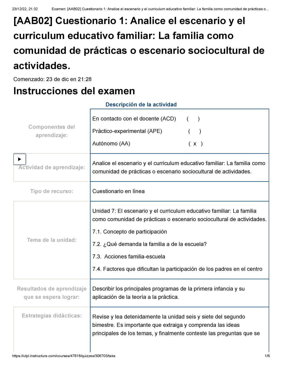 Famili-10de10 25 12 22a - [AAB02] Cuestionario 1: Analice El Escenario ...