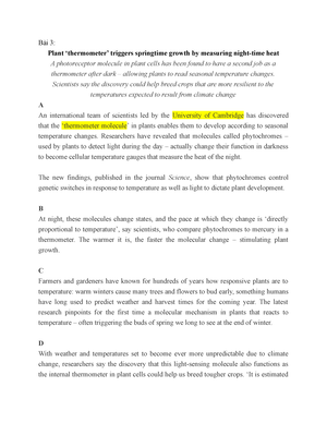 Updated 2023) Plant Thermometer Trigger Reading Answers - IELTS