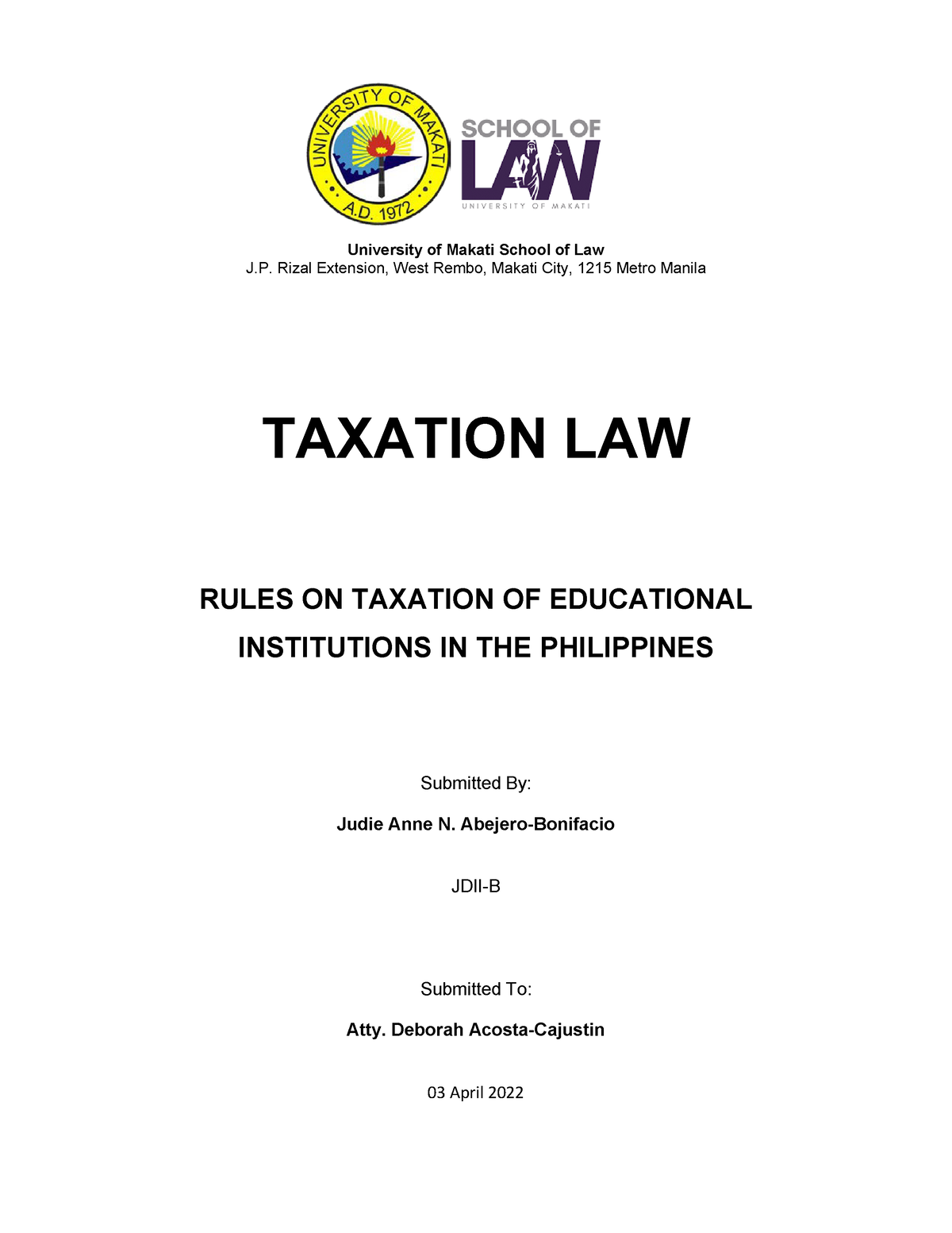 thesis about school rules and regulations philippines