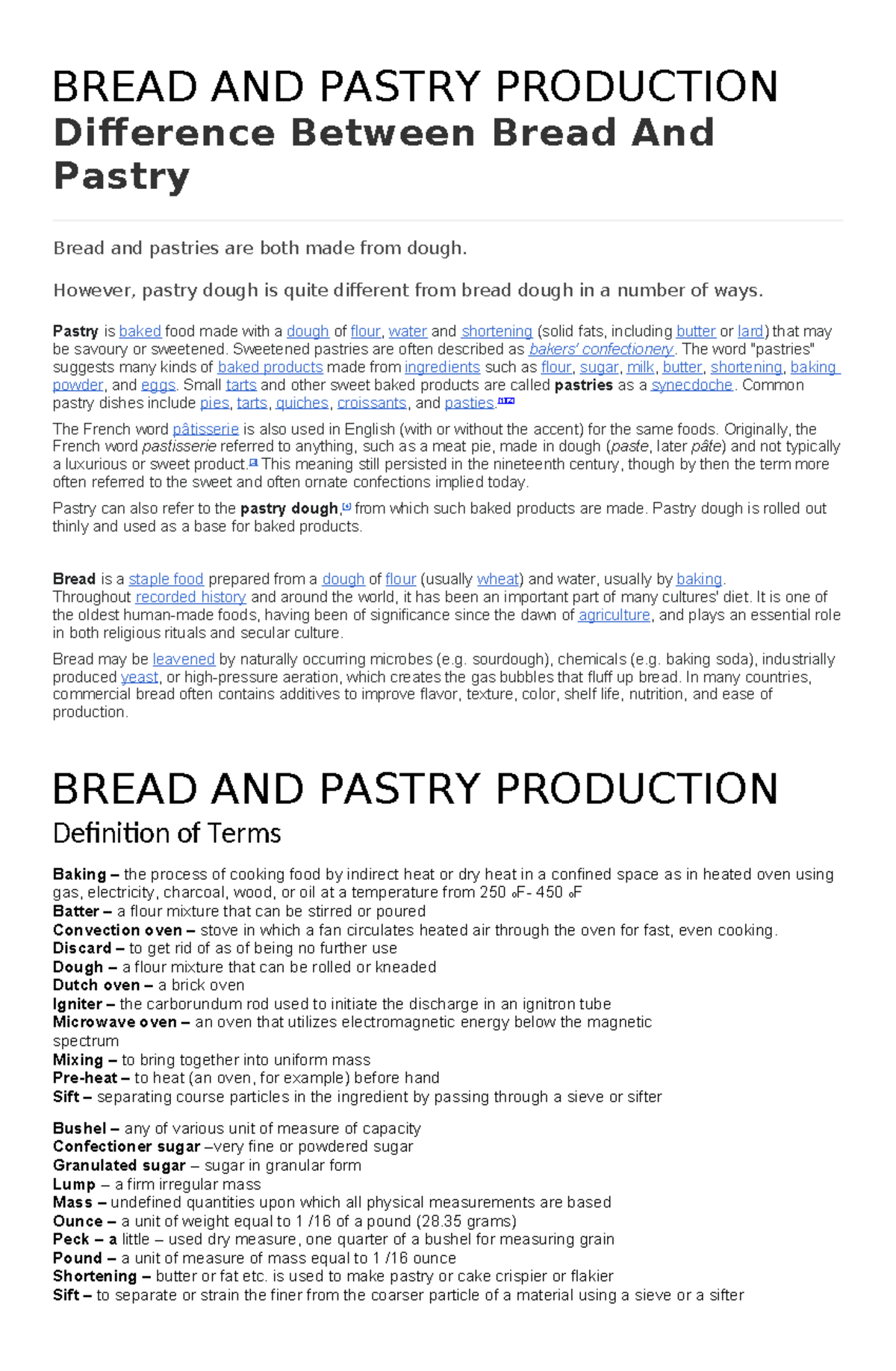 Bread AND Pastry Production scrapbook - BREAD AND PASTRY PRODUCTION ...