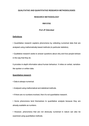 methodology final paper