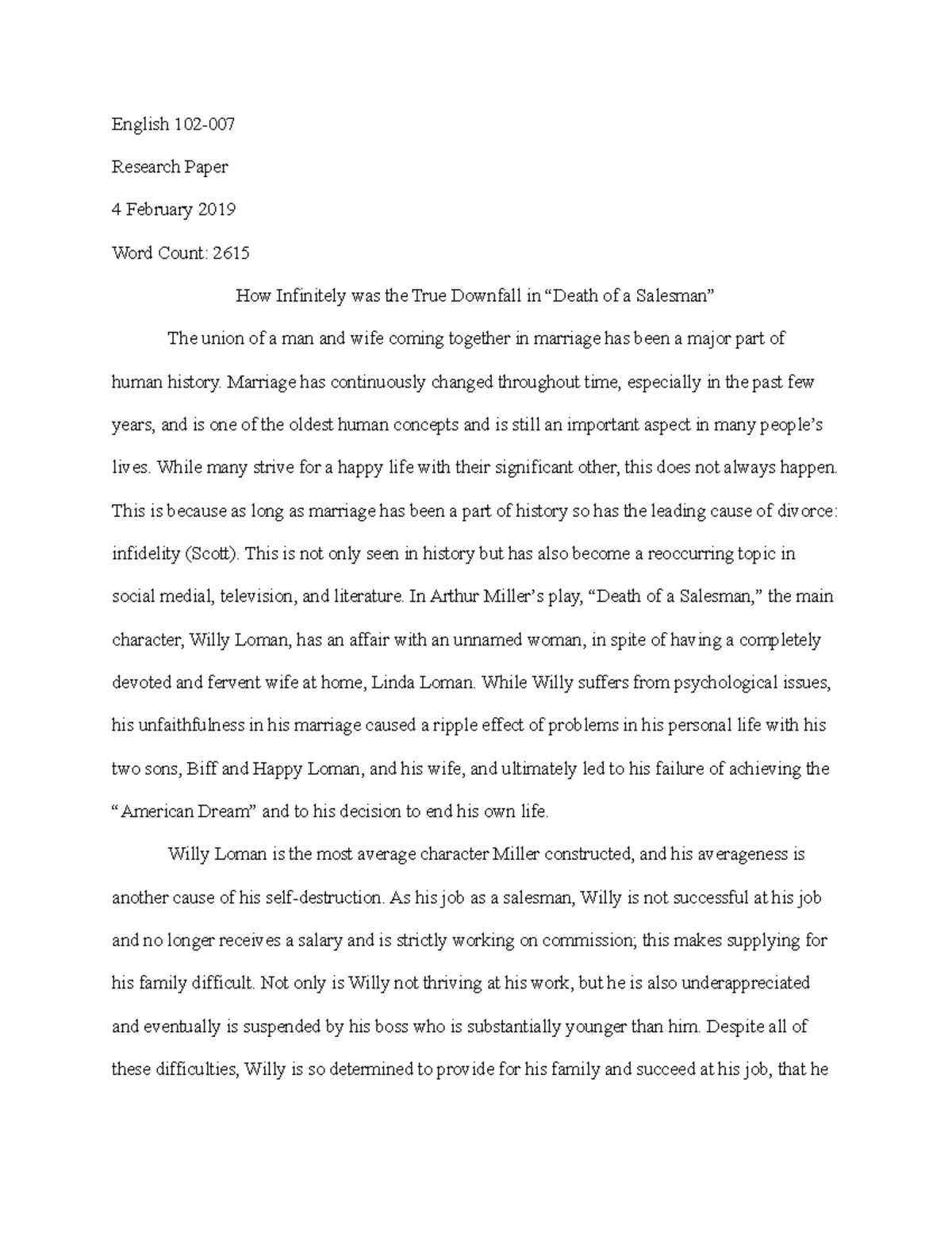 ENG 102 Essay 3 Grade A English 102 Research Paper 4 February 