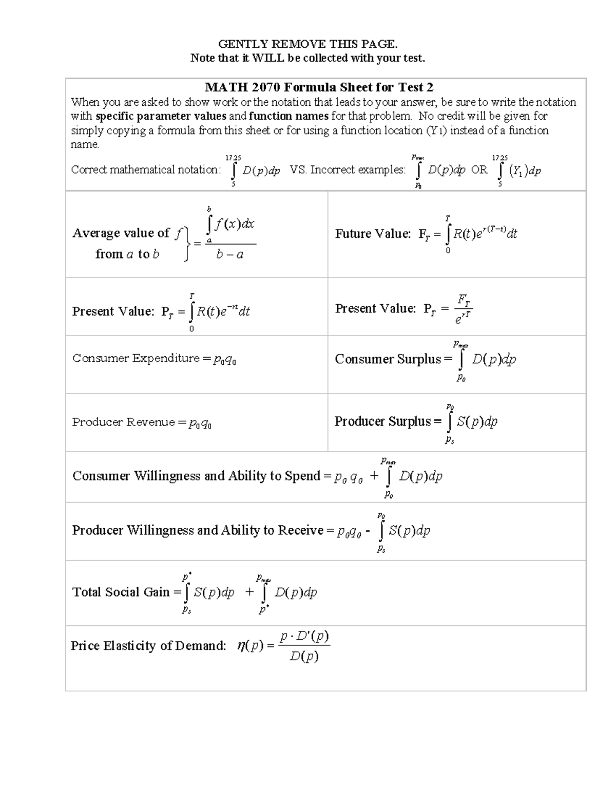 2070 S19 T2 VA KEY marked for Fall 2023 - GENTLY REMOVE THIS PAGE. Note ...