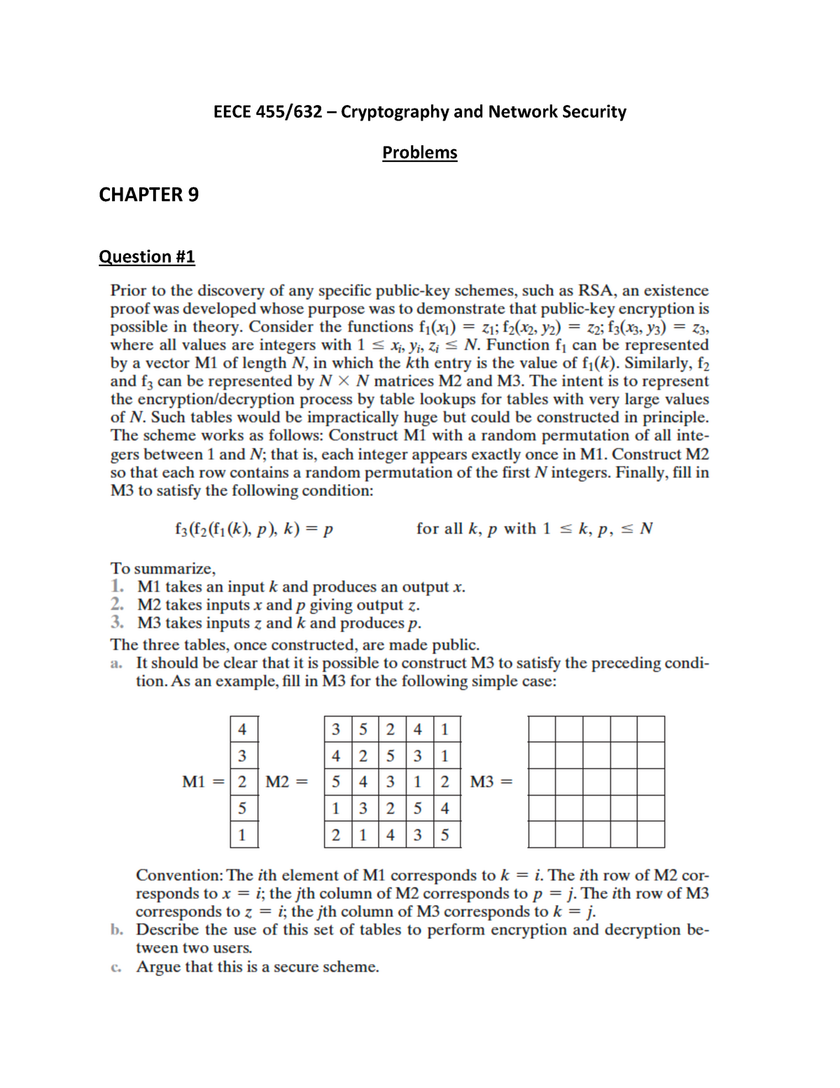 HWK CH9 FA21 , Public Key - Engineering Eco - LAU - Studocu