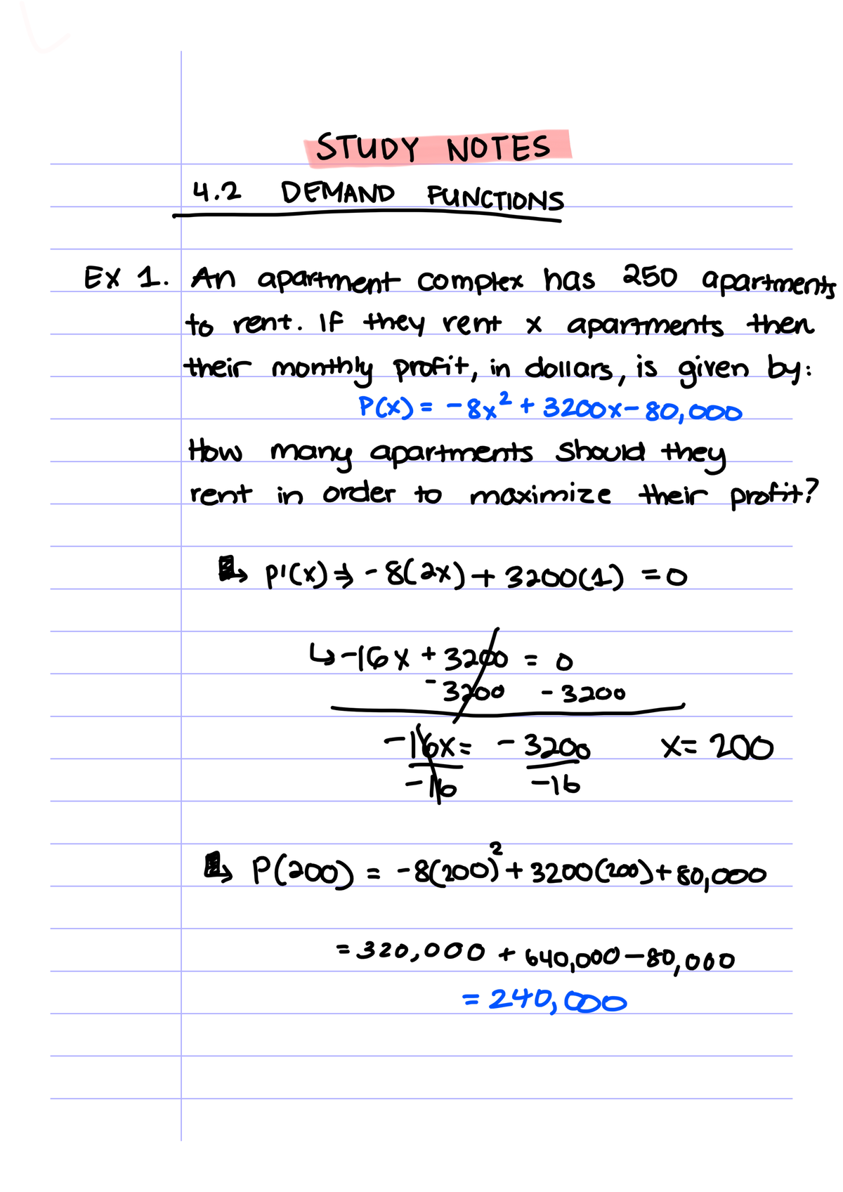 Demand Functions And More Derivatives - MATH120 - Studocu