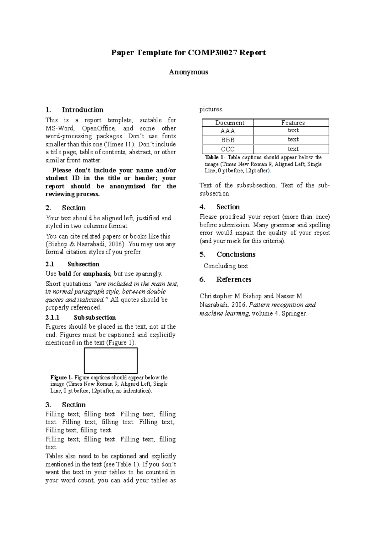 COMP30027-report-template - Paper Template for COMP30027 Report ...