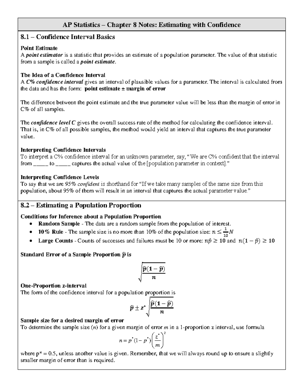 APNotes-Chap08 - these class notes helped me pass the class with flying ...