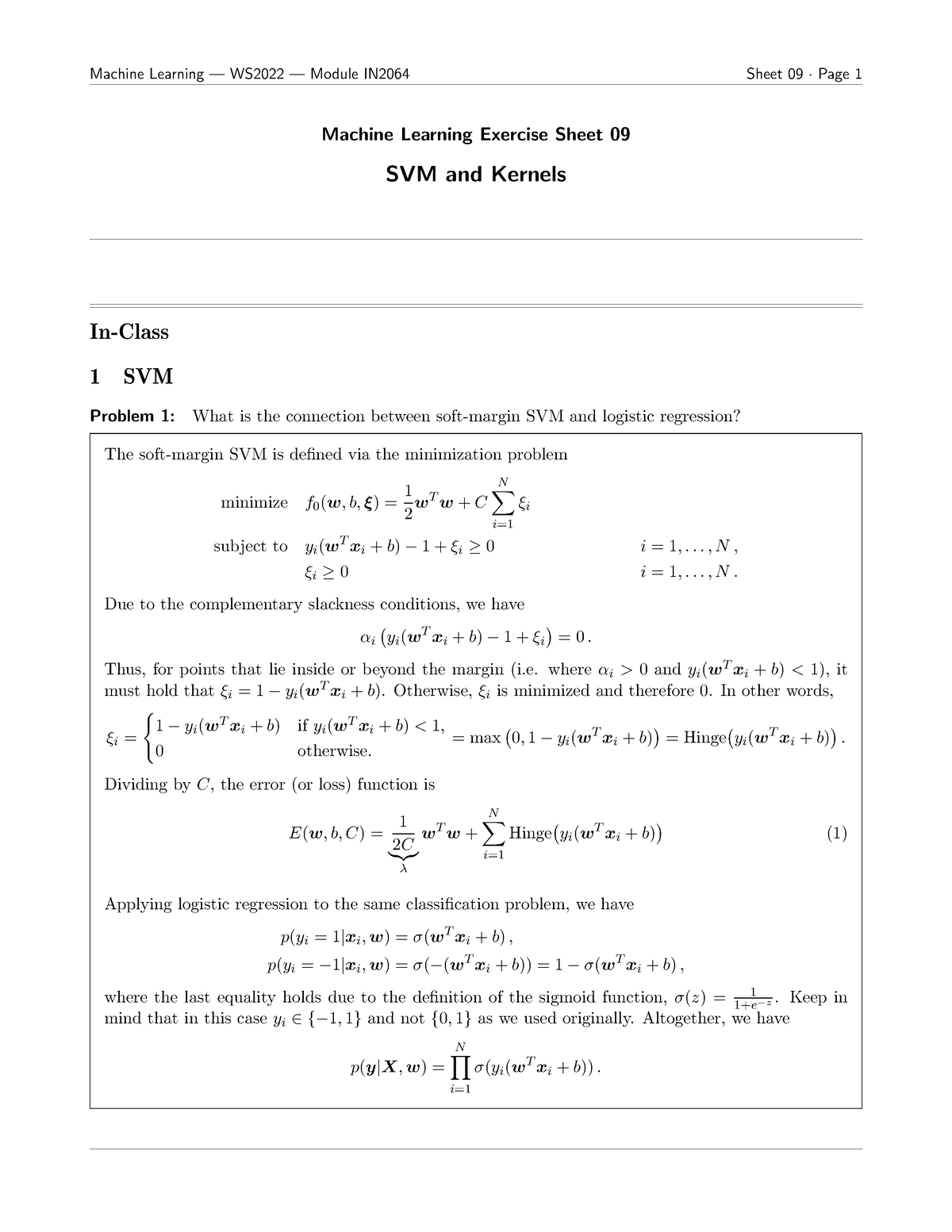 svm homework solution