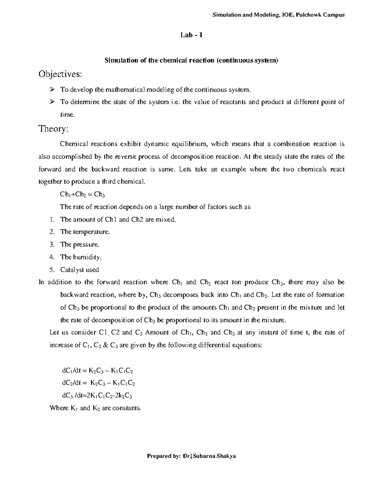 Chemical-Reaction - note - Simulation and Modeling, IOE, Pulchowk ...
