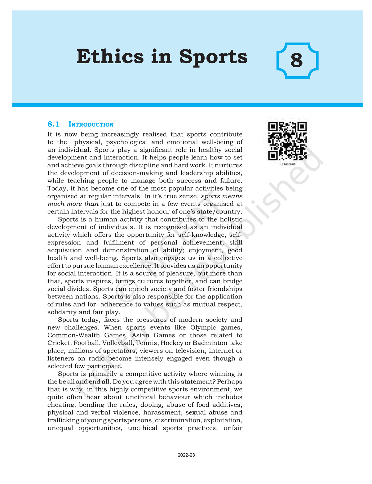 sports ethics essay