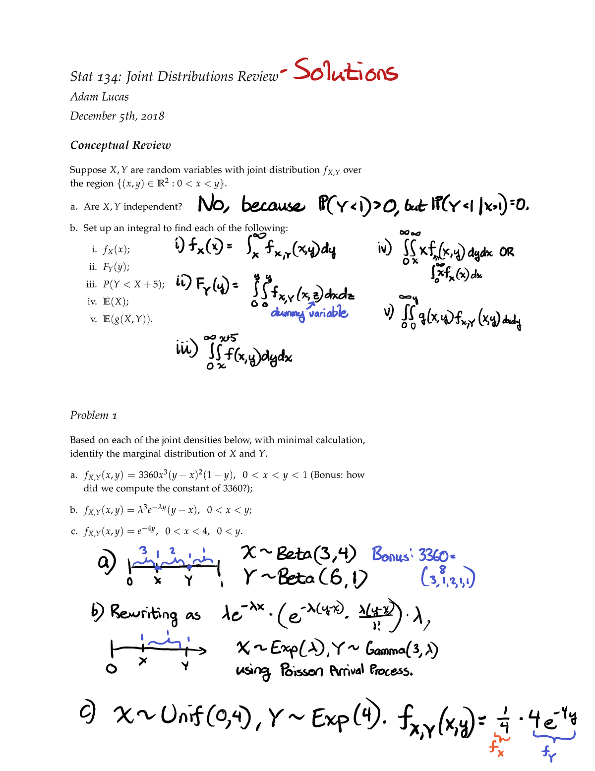 Review Joint Densities Solutions Studocu