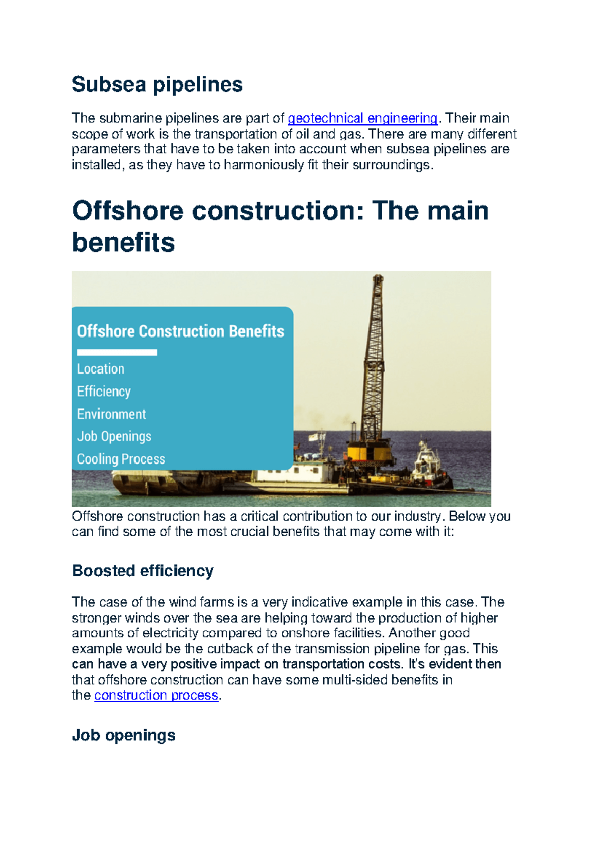 Subsea pipelines - project management - Subsea pipelines The submarine ...