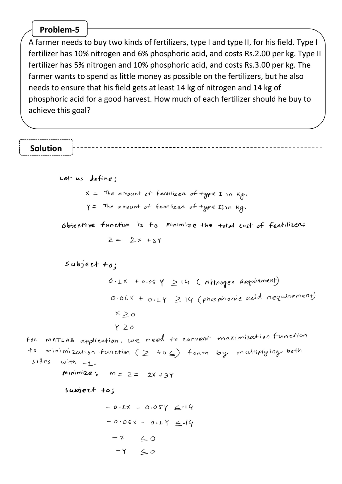 Management Science -problem 5 - Studocu