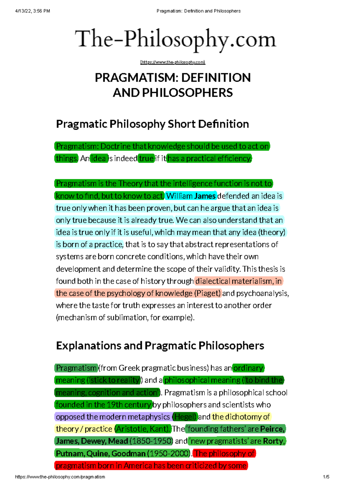 1) Pragmatism Definition And Philosophers - (the-philosophy) PRAGMATISM ...