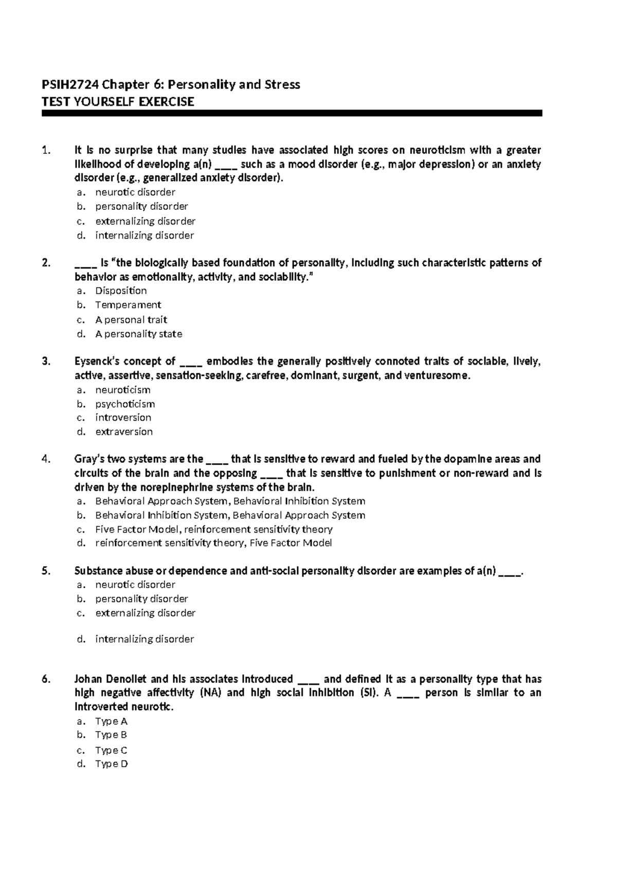 PSIH2724 Chapter 6 Test Yourself Exercise 2023 - PSIH2724 Chapter 6 ...