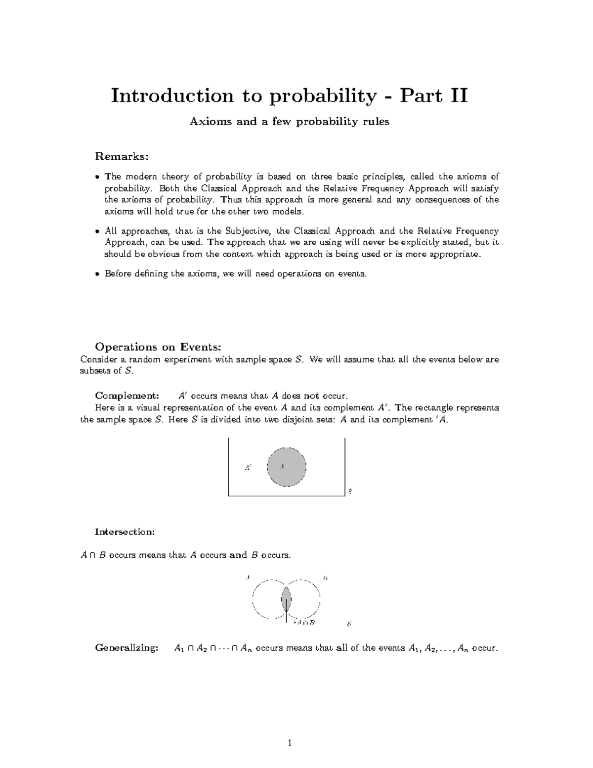 Probability II - Lecture Notes 2 - Introduction To Probability - Part ...