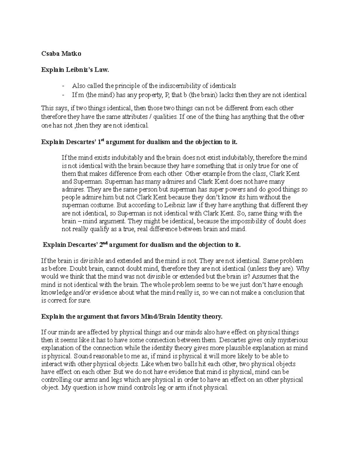 Final exam PHIL 100 - Introduction to Philosophy lecture notes and exam ...