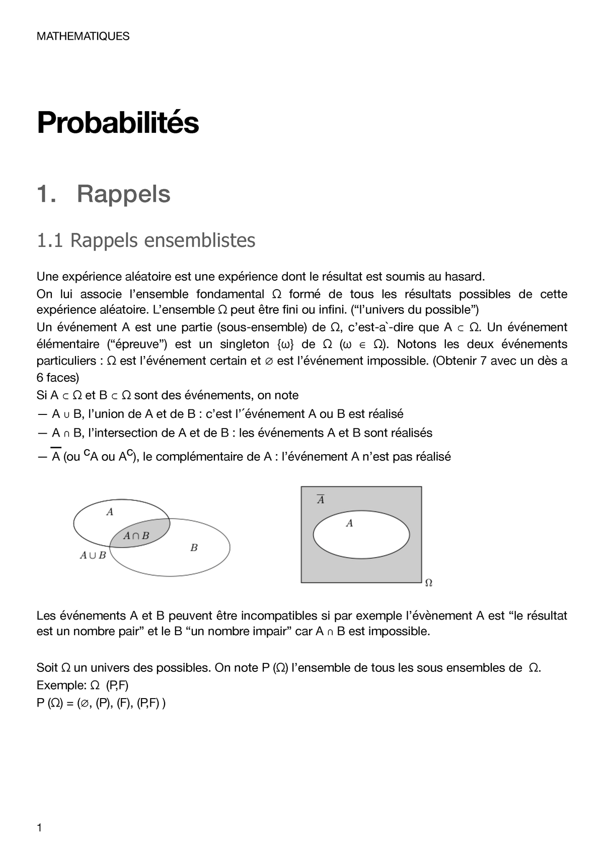 Maths Probabilités - Loi De Poisson, Binomiale, Bernoulli Et Probes ...