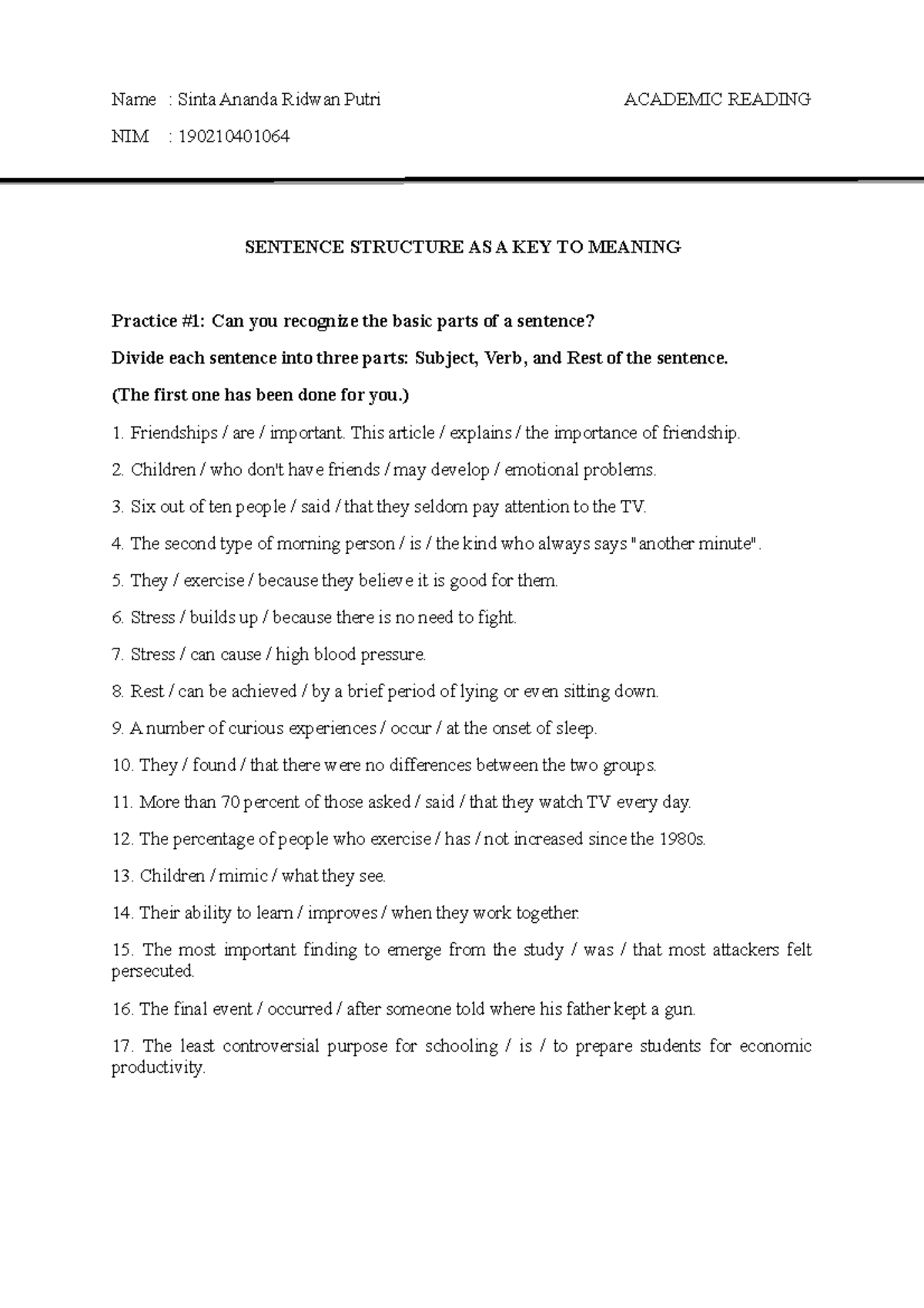 Sentence Structure As A Key To Meaning Name Sinta Ananda Ridwan sentence-structure-as-a-key-to-meaning-name-sinta-ananda-ridwan