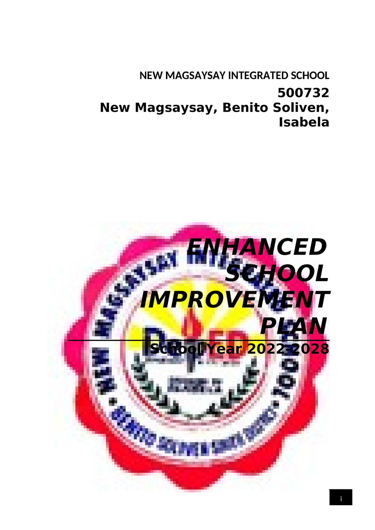 SIP- Template-2023-2028-NMIS- Final-1-1 - i NEW MAGSAYSAY INTEGRATED ...