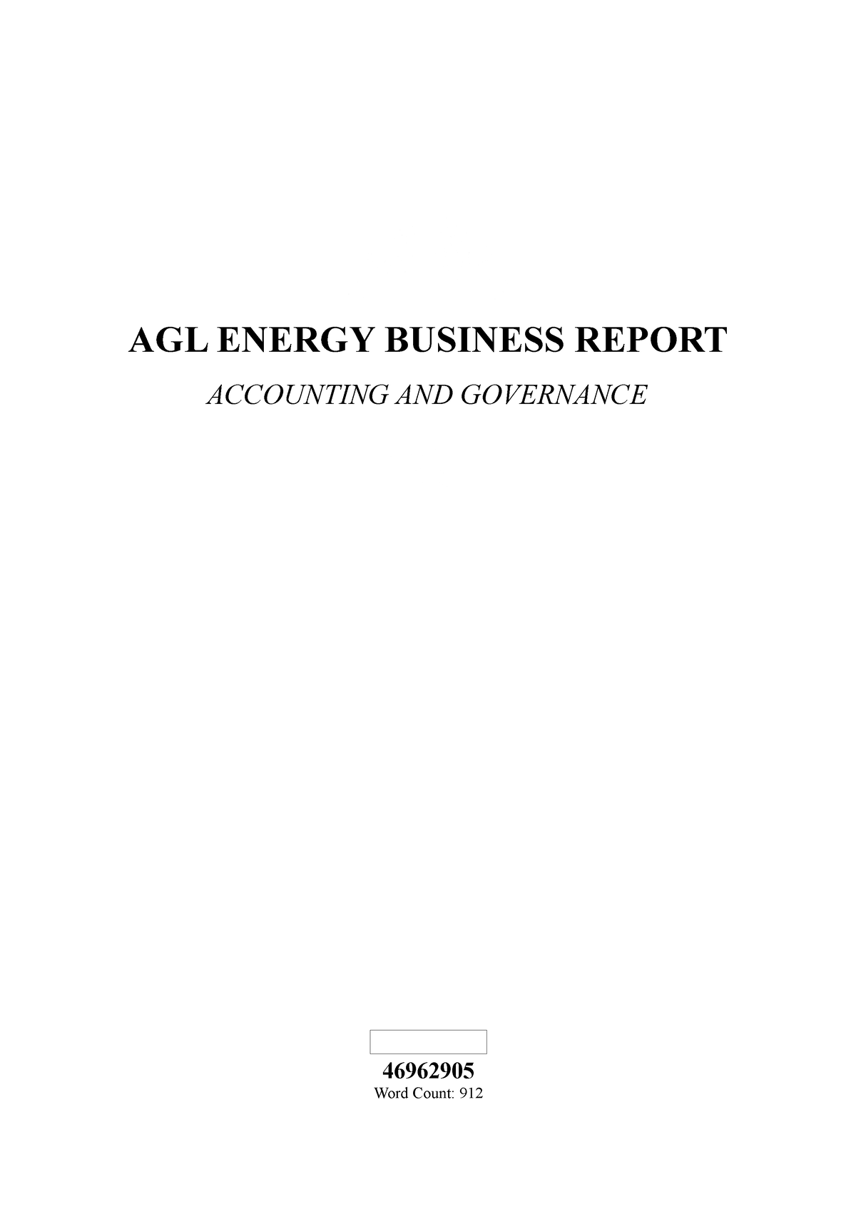 AGL Report 2023 AGL ENERGY BUSINESS REPORT ACCOUNTING AND