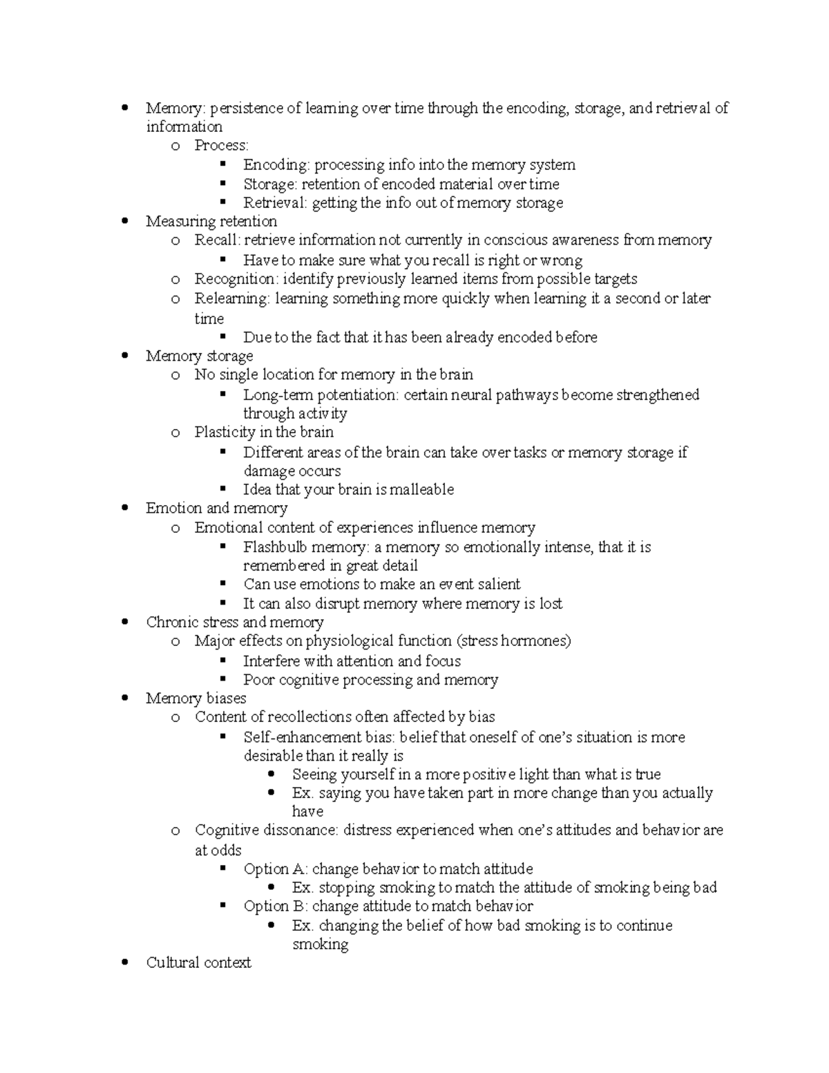 Information Processing and memory 5:1:19 - Memory: persistence of ...