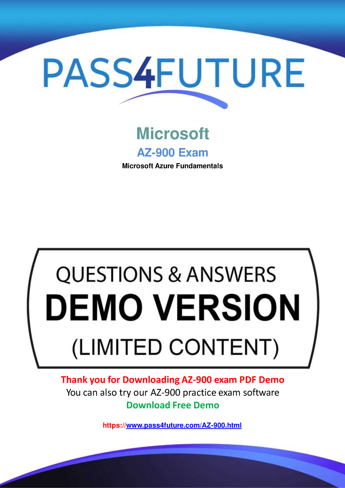 Microsoftazure fundamentalsaz900examdumps Microsoft AZ900 Exam