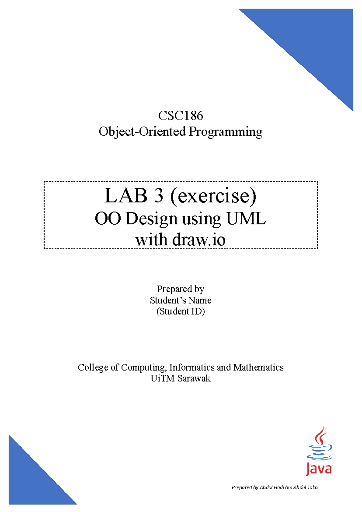 CD CS110 2A Anifitri 2024573097 Labtutorial 3 - CSC Object-Oriented ...