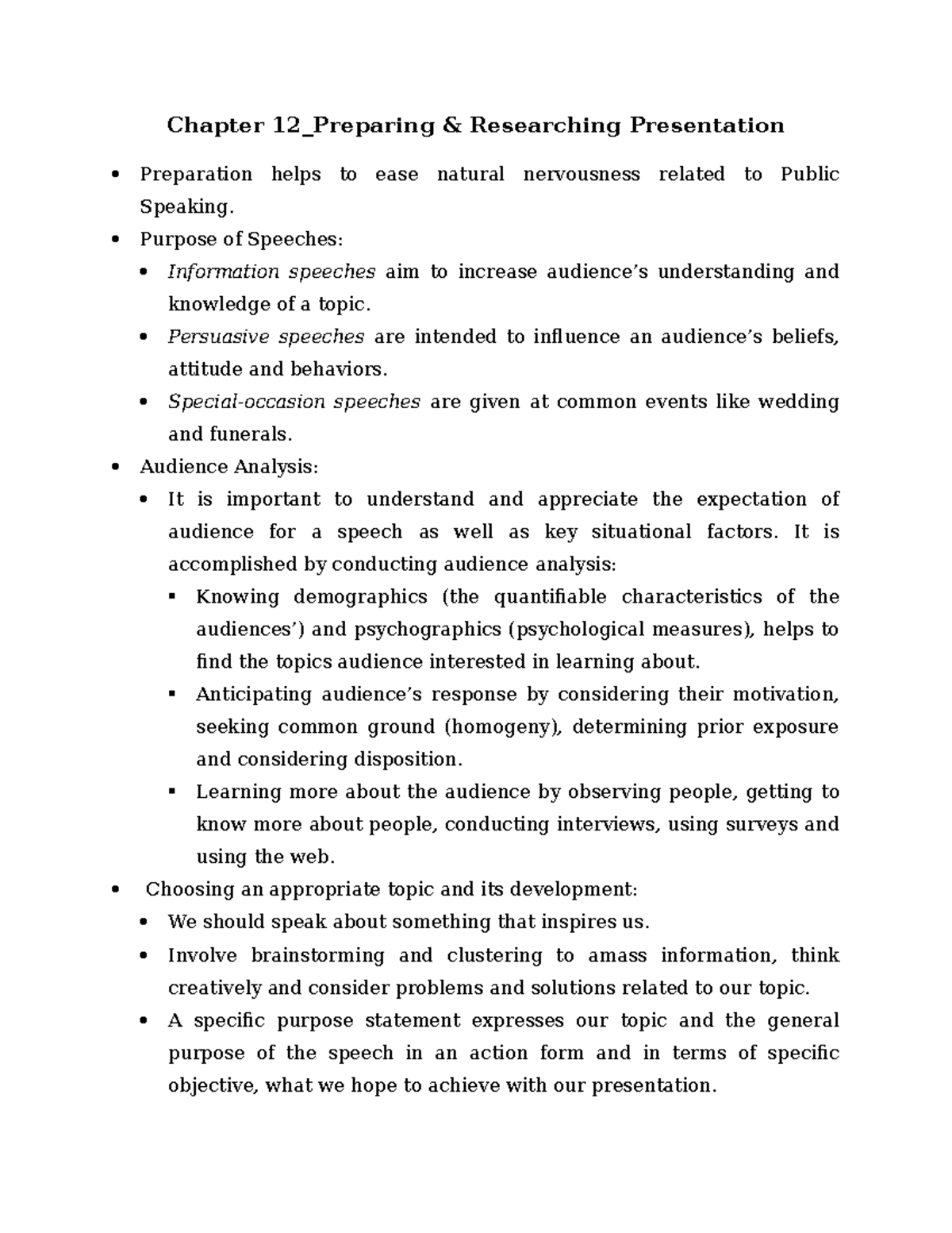 Chapter 12 - Chapter 12_Preparing Researching Presentation Preparation ...