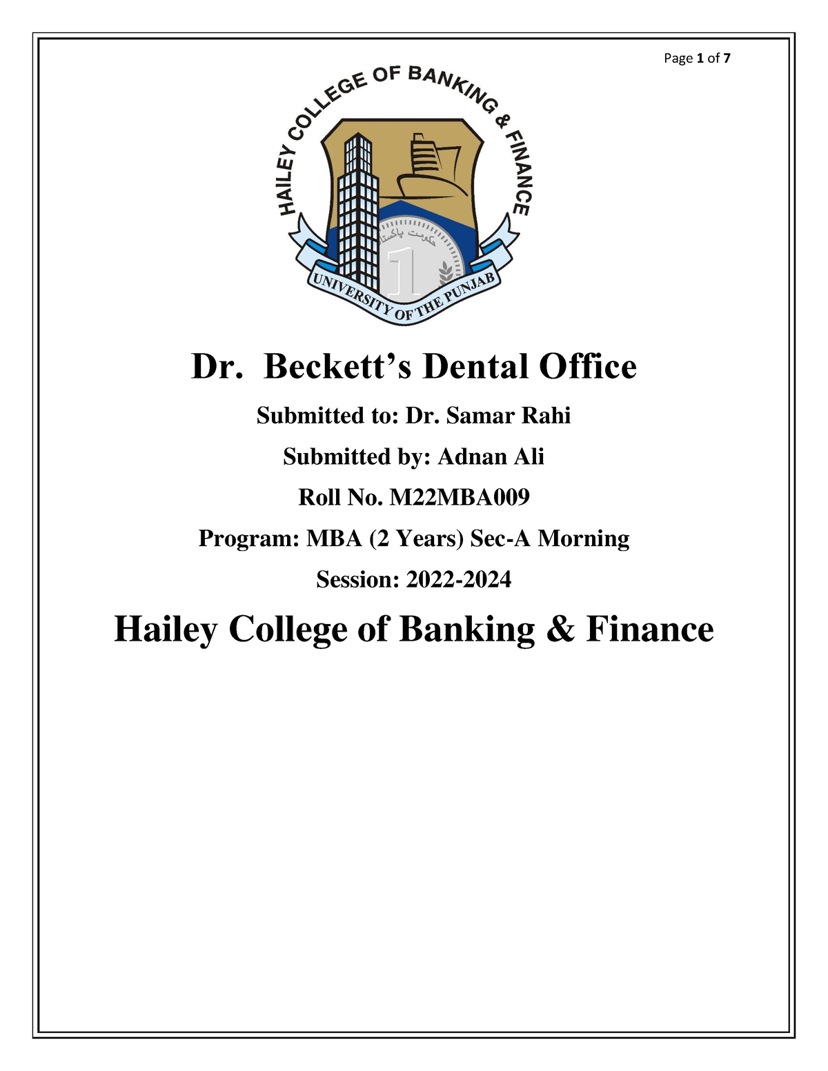 dr beckett's dental office case study answers pdf