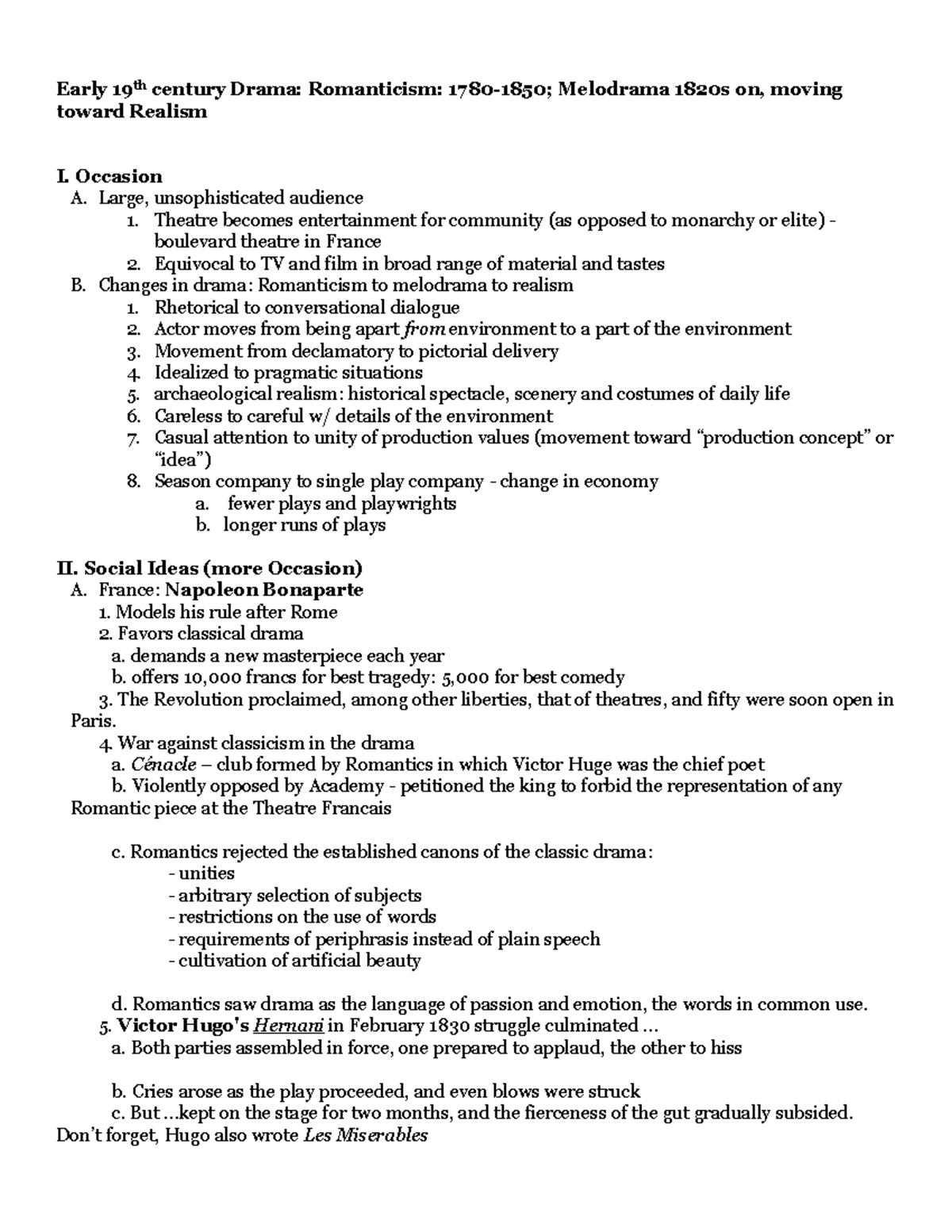 Theater in Early 19th century and Romanticism - Early 19th century ...