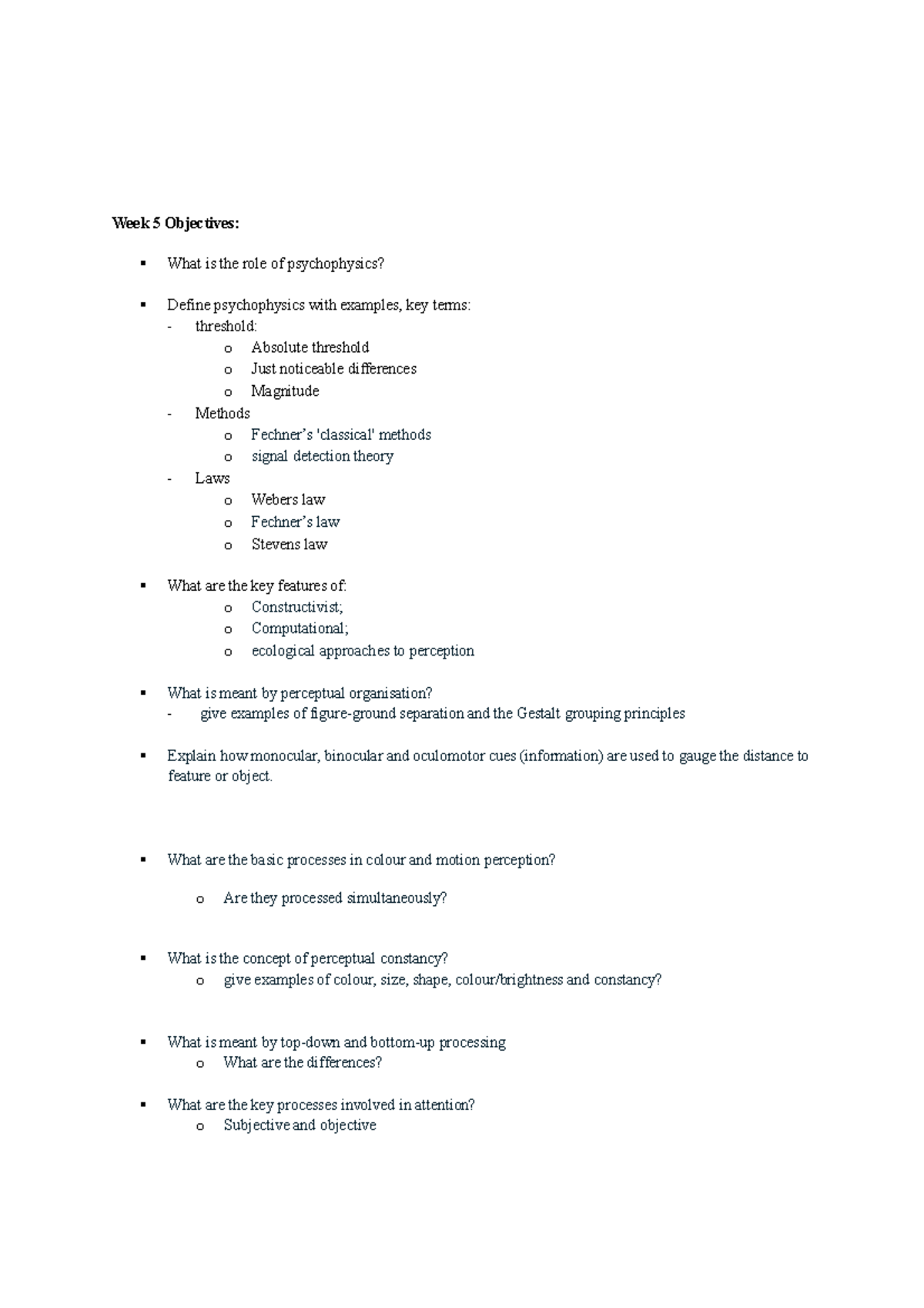 Week 5 Objectives - Week 5 Objectives: What is the role of ...