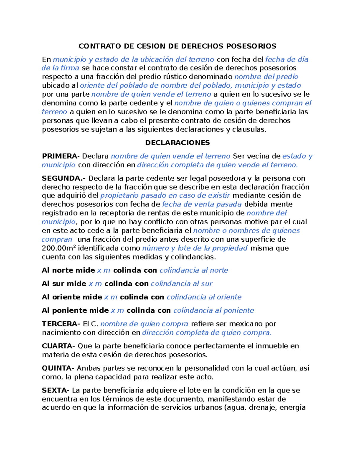 Machote Contrato De Compra Venta Contrato De Trabajo