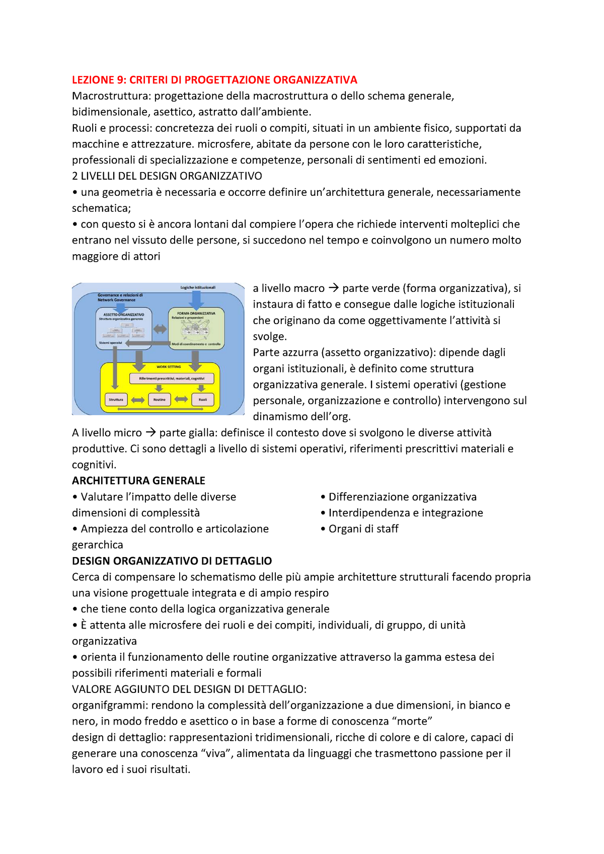 Lezione 9 - LEZIONE 9: CRITERI DI PROGETTAZIONE ORGANIZZATIVA ...