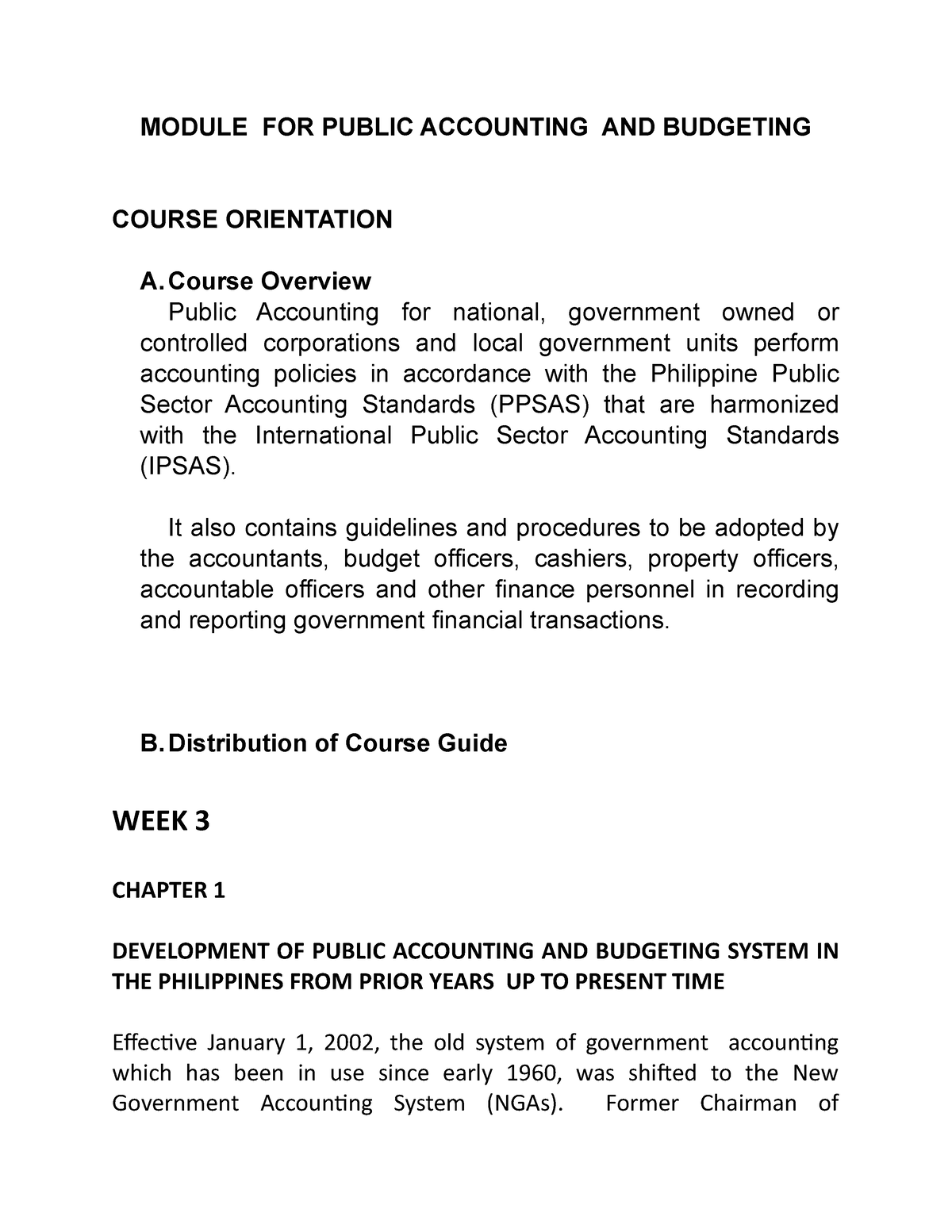 Module For Public Accounting And Budgeting - MODULE FOR PUBLIC ...