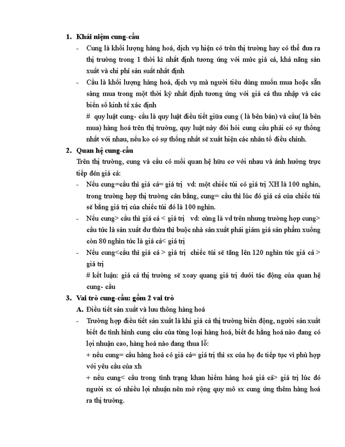 Quy luật cung cầu của trường đại học - 1. Khái niệm cung-cầu - Cung là khối lượng hàng hoá, dịch vụ - Studocu