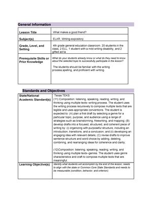 LSM3 TASK 1 Language ARTS Instruction Lesson PLAN - Direct Instruction ...