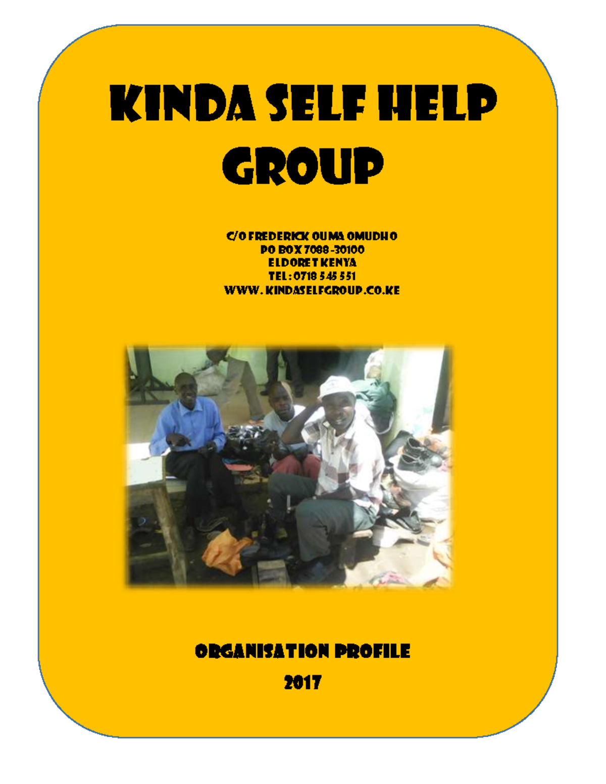 Projdoc wtdgfd KINDA SELF HELP GROUP C/O FREDERICK OUMA OMUDHO PO
