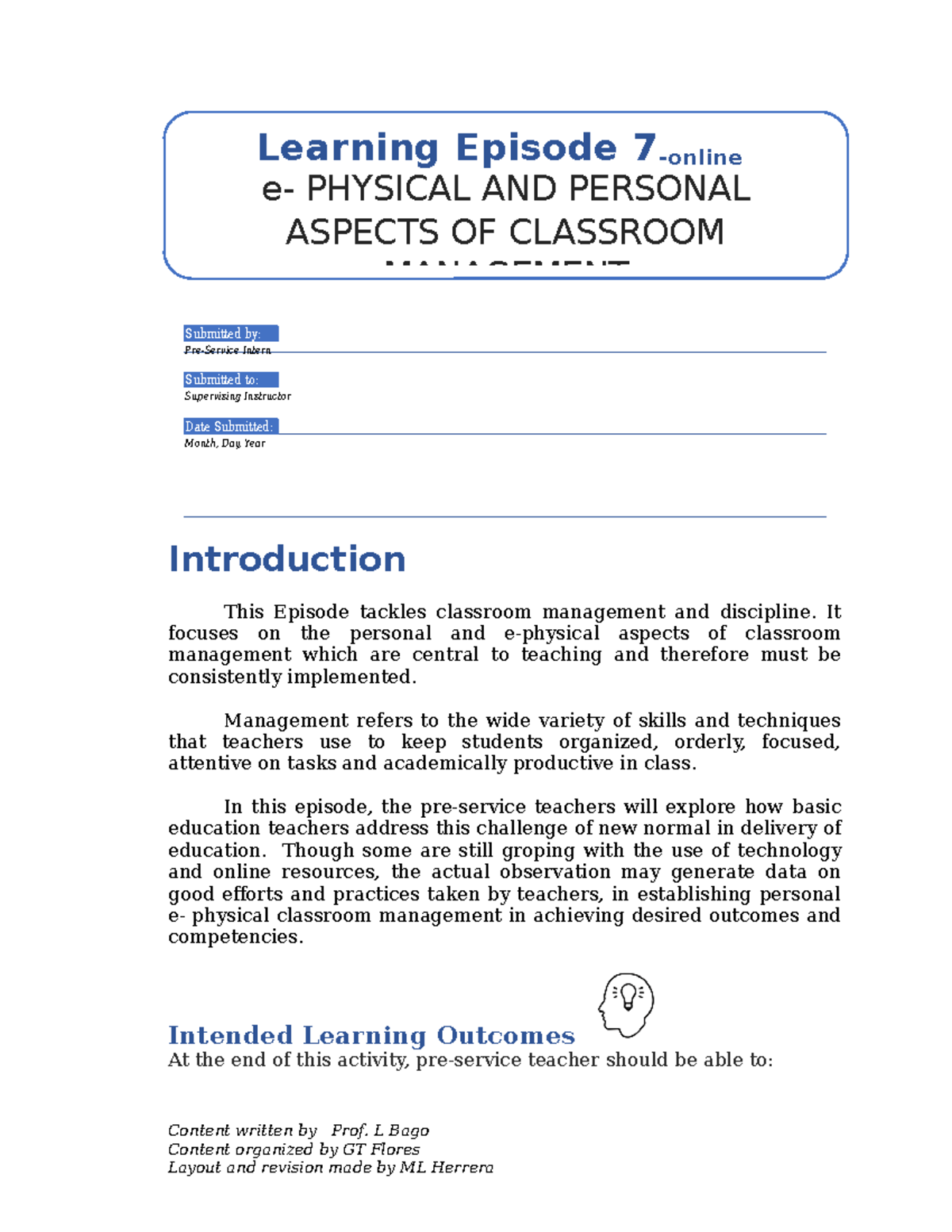 Learning-Episode-7 -FS1 1st-semester-2021-2022 - Introduction This ...