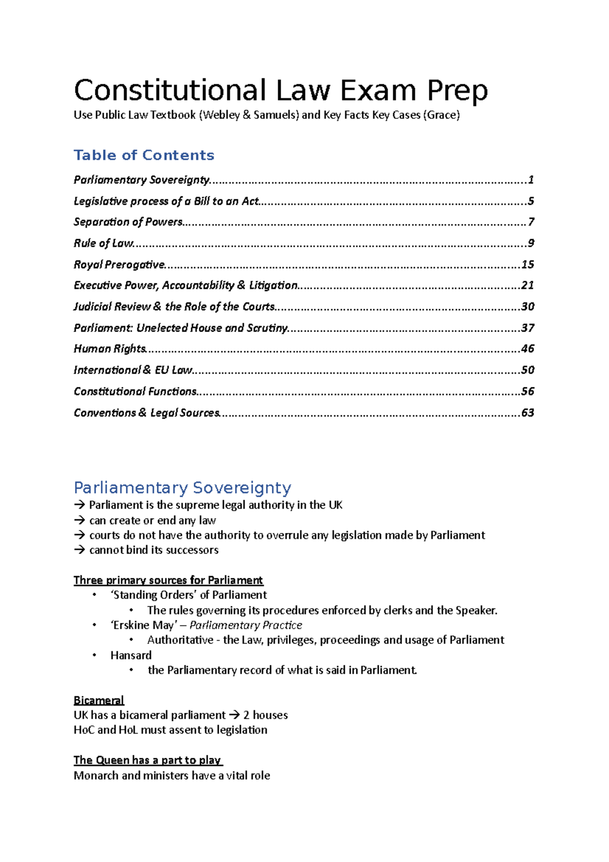 Constitutional Law Exam Preparation Constitutional Law Exam Prep Use