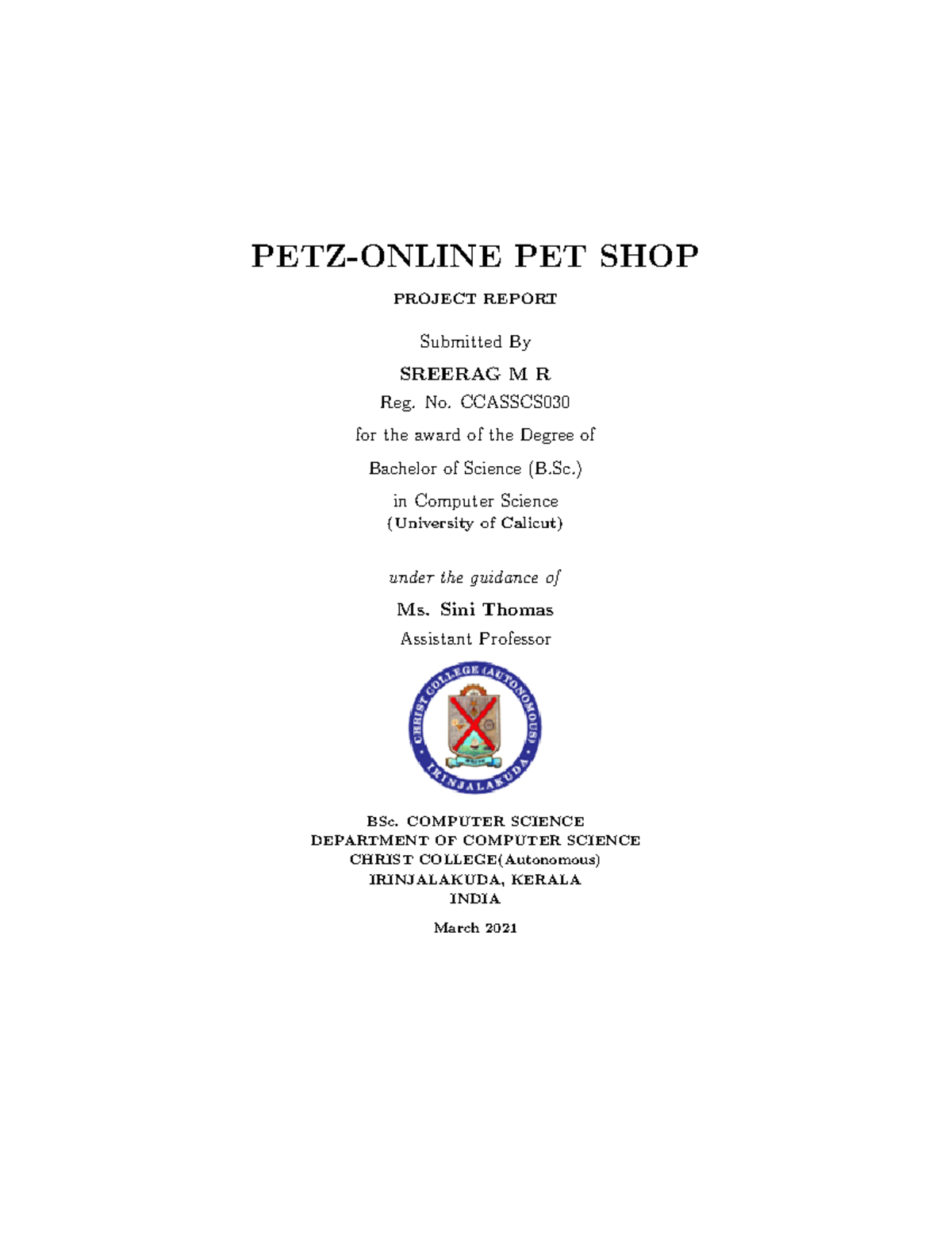 Pet shop S bb nknn Operations Management PET SHOP