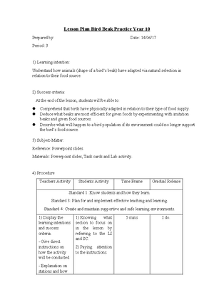 Bio 11 2B - Lesson Plan for Quadrant Sampling & Chi Squared - Lesson ...