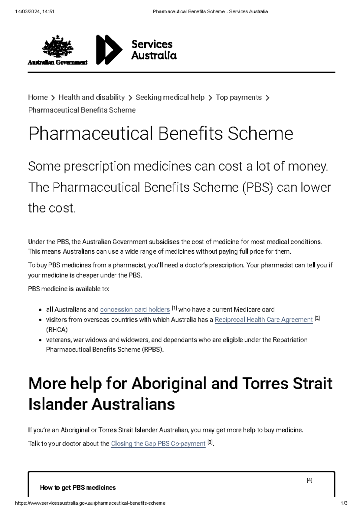 Pharmaceutical Benefits Scheme Readings - 14/03/2024, 14:51 ...