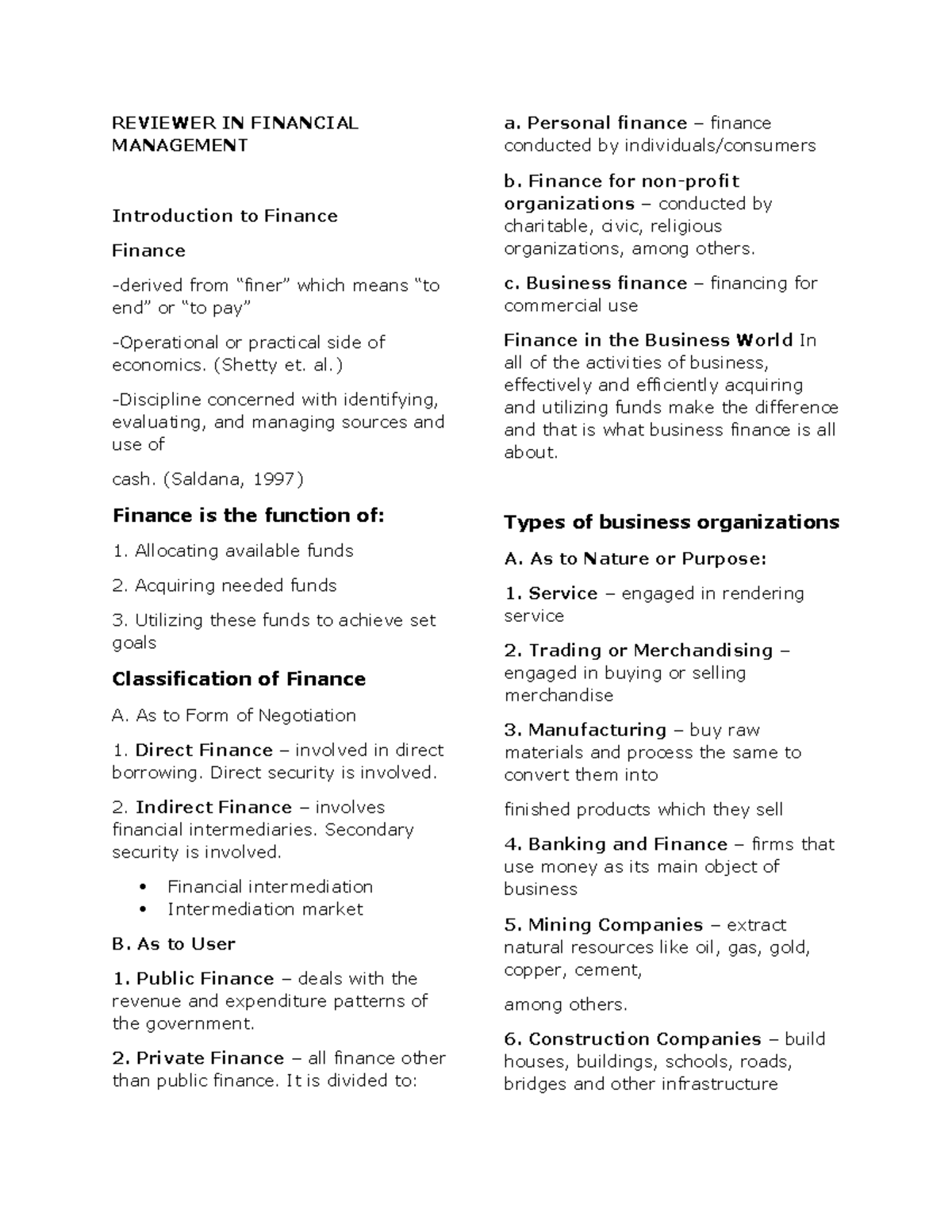 Reviewer IN Financial Management REVIEWER IN FINANCIAL MANAGEMENT