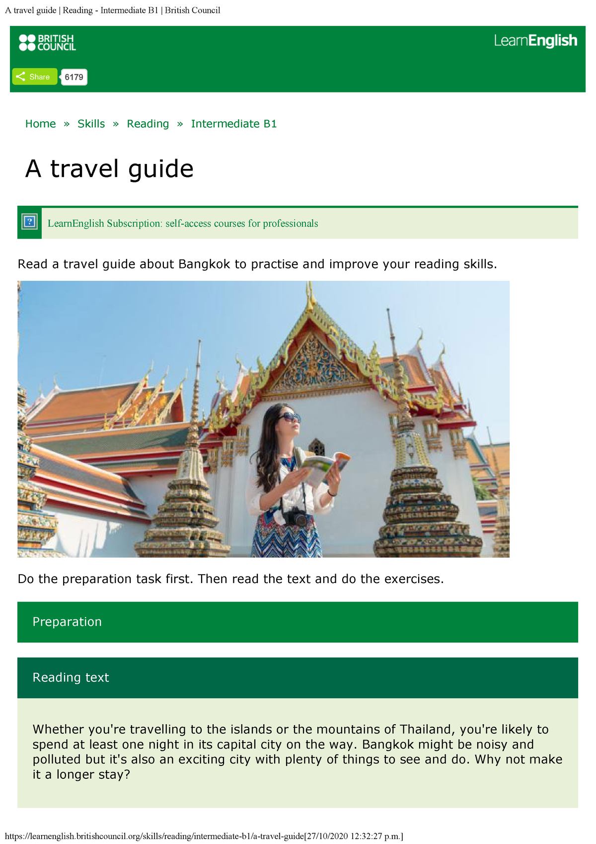 travel guide reading british council