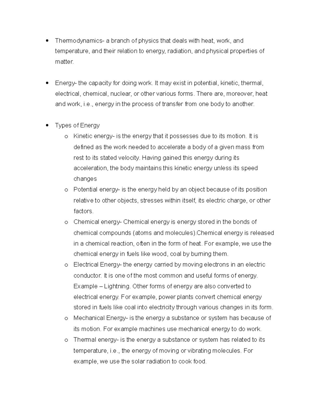 [ME16] Assignment 1 - Thermodynamics- a branch of physics that deals ...